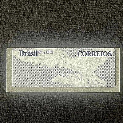 Selo Etiqueta Automato - Pomba Branca - Fundo Cinza - Tarifa 0,85 - Mint - ref.154
