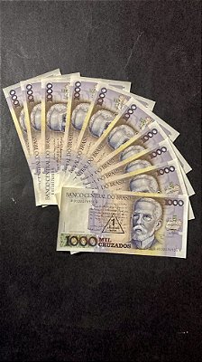 10 Cédulas do Brasil - 1.000 Cruzados - FE