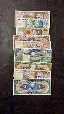 10 Cédulas do Brasil Diferentes - FE