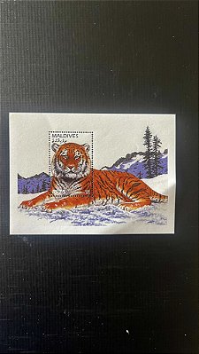 Bloco de Selos Estrangeiros- Maldives - Temático - Mint - ref.587