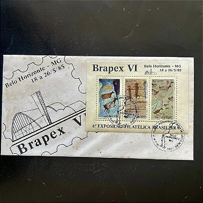 Envelopes Comemorativo com Carimbo e Selo - 6a.Exposição Filatélica Brasileira - 1985 - FDC362 - ref.302