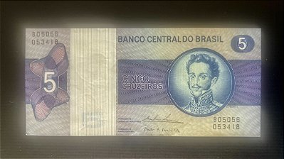 Cédulas do Brasil - Cinco Cruzeiros - D.Pedro I - FE - ref.302