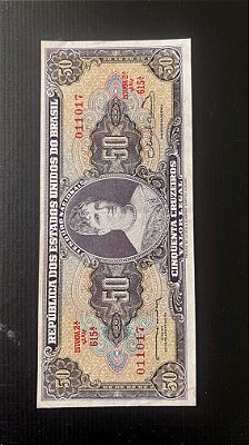 Cedula do Brasil - Cinquenta Cruzeiros - Princesa Isabel - sob - ref.185