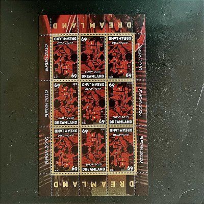 Bloco de Selos Estrangeiros - Dreamland - Terra dos Sonhos - Europa 2010 - Mint - ref. 613