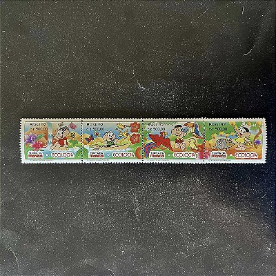 Série de Selos Comemorativos do Brasil - Turma da Monica - Ecologia - Conferencia Meio Ambiente - 1992 - Mint - ref.611
