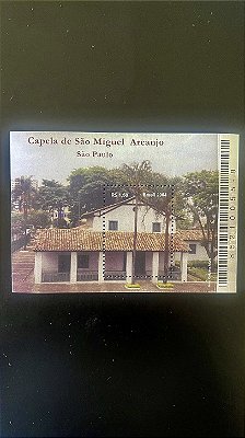 Bloco de Selos do Brasil - Capela de São Miguel Arcanjo - 2004 - Mint - ref.605