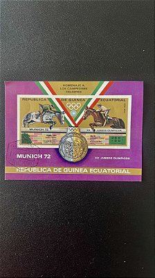 Bloco de Selos da Republica de Guinea Ecuatorial - Munich 72 - ref.603