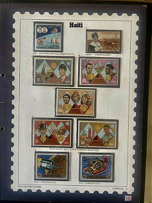 Folha de Album - Selos do Haiti - ref.426