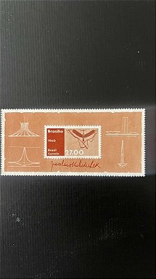 Bloco de Selo Comemorativo do Brasil - 58o.Aniversario de Juscelino Kubitschek - 1960 - Novo - ref.518