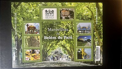 Bloco de Selos do Brasil - Maravilhas de Belém do Pará - 2016 - Mint - ref.254