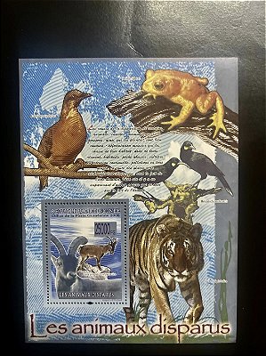 Bloco de Selos Estrangeiros - Les Animaux Disparus - Republique de Guinee - Mint - ref.265