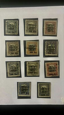 11 Selos Antigos do Brasil -Serviço Aéreo - ref.302