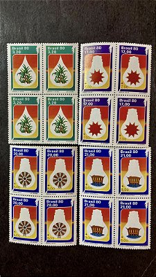 Quadra de Selos Brasil - Alternativas Energéticas - 1980 - Mint