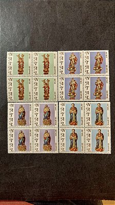 Quadra de Selos Brasil - Natal 83 - Imagens de Madonas - 1983 - Mint