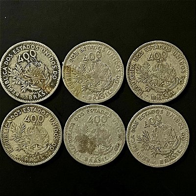 06 Moedas do Brasil - 400 Réis - MCMI - 1901 - Mbc - ref.349
