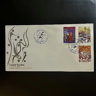 Envelope Comemorativo com Carimbo e Selo - Carnaval Brasileiro - 1991 - FDC526- ref.3285