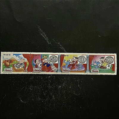 Série de Selos Comemorativos do Brasil - Turma da Monica - 150 Anos do Olho de Boi - 1993 - Mint - ref.387