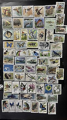 64 Selos Comemorativos do Brasil - Temáticos - Fauna - Mint-ref.645