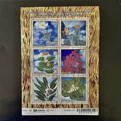 Bloco de Selos Comemorativos do Brasil - Plantas Medicinais do Cerrado - 2003 - Mint - ref.408