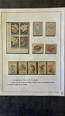 Folha de Exposição de Selos - Orquideas - com Protetores   (ref.423)