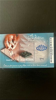 Bloco de Selos do Brasil - Educação para a Paz - 1999 - Mint - ref.430