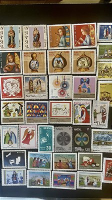36 Selos Comemorativos do Brasil - Tematicos Natal - Mint - ref.431