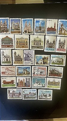 27 Selos Comemorativos do Brasil - Temáticos - Prédios Históricos - Mint - ref. 433