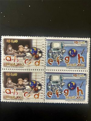 Série de Selos do Brasil - O Progresso da Educação Brasileira - 2002 - Mint - ref.444