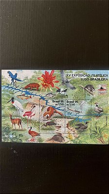Bloco de Selos do Brasil - XV Exposição Filatélica Luso-Brasileira - 1995 - Mint - ref.446