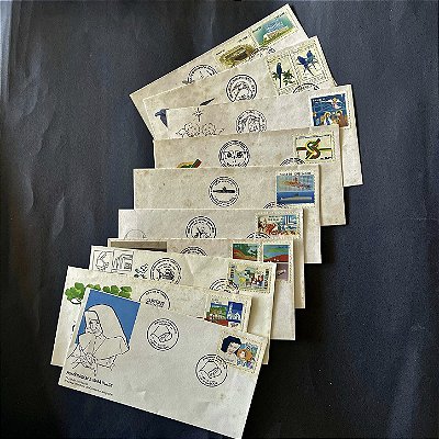 10 Envelopes Comemorativos do Brasil com carimbo Comemorativo e Selos - 1993 - ref.451