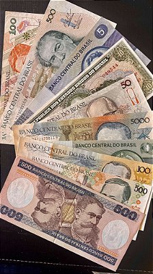 10 Cédulas do Brasil Diferentes - Sob - ref.454