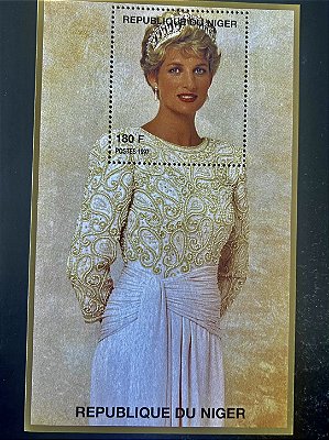 Bloco de Selos Estrangeiros - Princesa Diana - Republique du Niger - Mint - ref.460