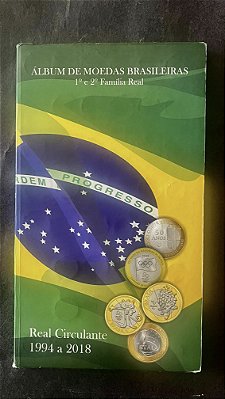 Album Completo de Moedas do Brasil - Coleção Republica - Vol.01-1a.e2a.Familia Real - 1994 - 2018 - Mbc/Sob/FC-ref.461