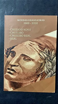 Album Completo de Moedas do Brasil - 1989-2026 - Cruzado Novo - Cruzeiro -Cruzeiro Real -  Real  (ref.464)