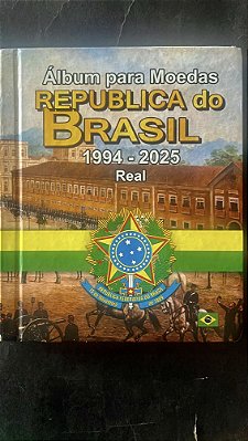 Album de Moedas do Brasil Completo - Republica do Brasil 1994-2025-Real - Mbc/Sob/FC - ref.465