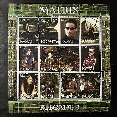 Bloco Grande de Selos Estrangeiros - Komi - Russia - Matrix Reloaded - Mint - ref.468