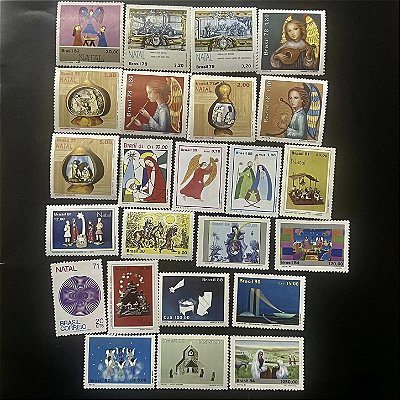 24 Selos Comemorativos do Brasil - Temáticos - Natal - Mint - ref.476