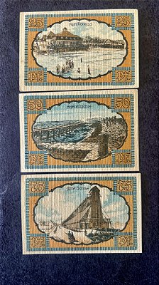 03 Cédulas Notgeld - Ritterbude - Alemanha  (ref.487)
