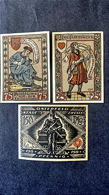 03 Cédulas Notgeld - Diversos  (ref.489)