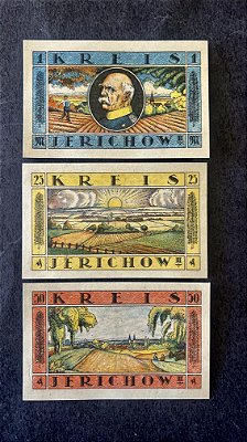 03 Cédulas Notgeld - Kreis Jerichow - Alemanha  (ref.490)
