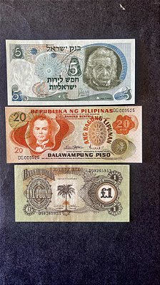 03 Cédulas Estrangeiras - Filipinas - Biafra - Israel - Mbc+   (ref.495)