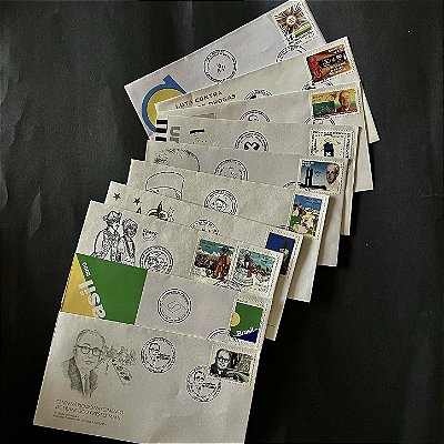 10 Envelopes Comemorativos do Brasil com carimbo comemorativo e Selos - 1996 - ref.504