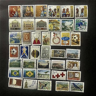 40 Selos Comemorativos do Brasil - Ano 1978 - Mint - ref.512