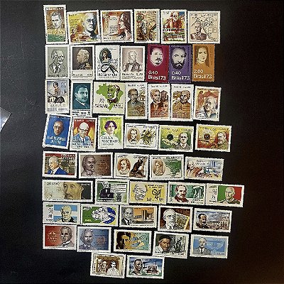 48 Selos Comemorativos do Brasil - Temáticos - Personalidades - Mint - ref.520