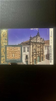 Bloco de Selos do Brasil - Igreja de São Francisco da Bahia - 2017 - Mint - ref.525