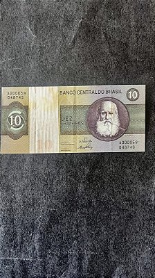 Cédula do Brasil - Dez Cruzeiros - Série A00005 * - Mbc  (ref.526)