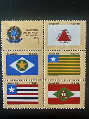 Série de Selos do Brasil -Bandeiras dos Estados do Brasil - 1984 -Mint - ref.527