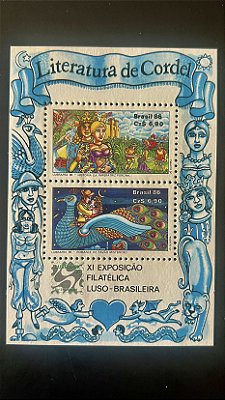 Bloco de Selos do Brasil - Literatura de Cordel - 1986 - Mint - ref.532