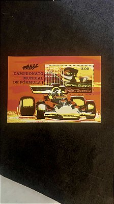 Bloco de Selos do Brasil - Campeonato Mundial de Formula 1  - Emerson Fittipaldi - Brasil 1972 - Mint (ref.539)