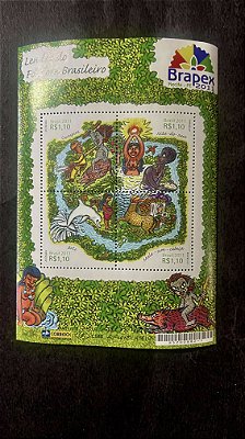 Bloco de Selos do Brasil - Lendas do Folclore Brasileiro - Brasil 2011 - Mint (ref.539)
